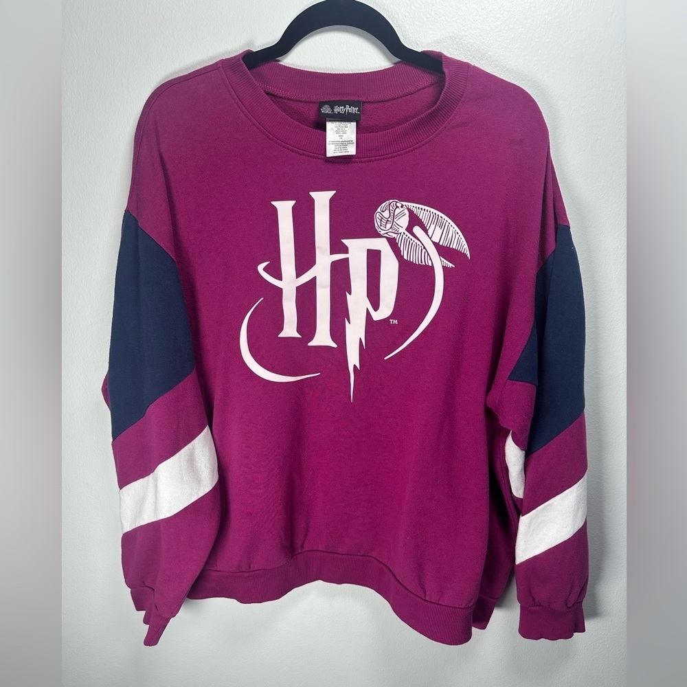 Warner Bros. Harry Potter Magenta and Navy Crewneck Sweatshirt Size XXL 19